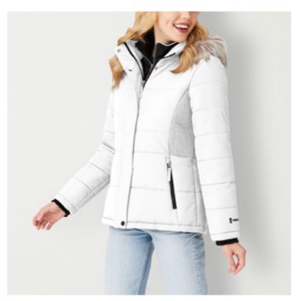 Womens Water Resistant Heavyweight Puffer Jacket,2XL